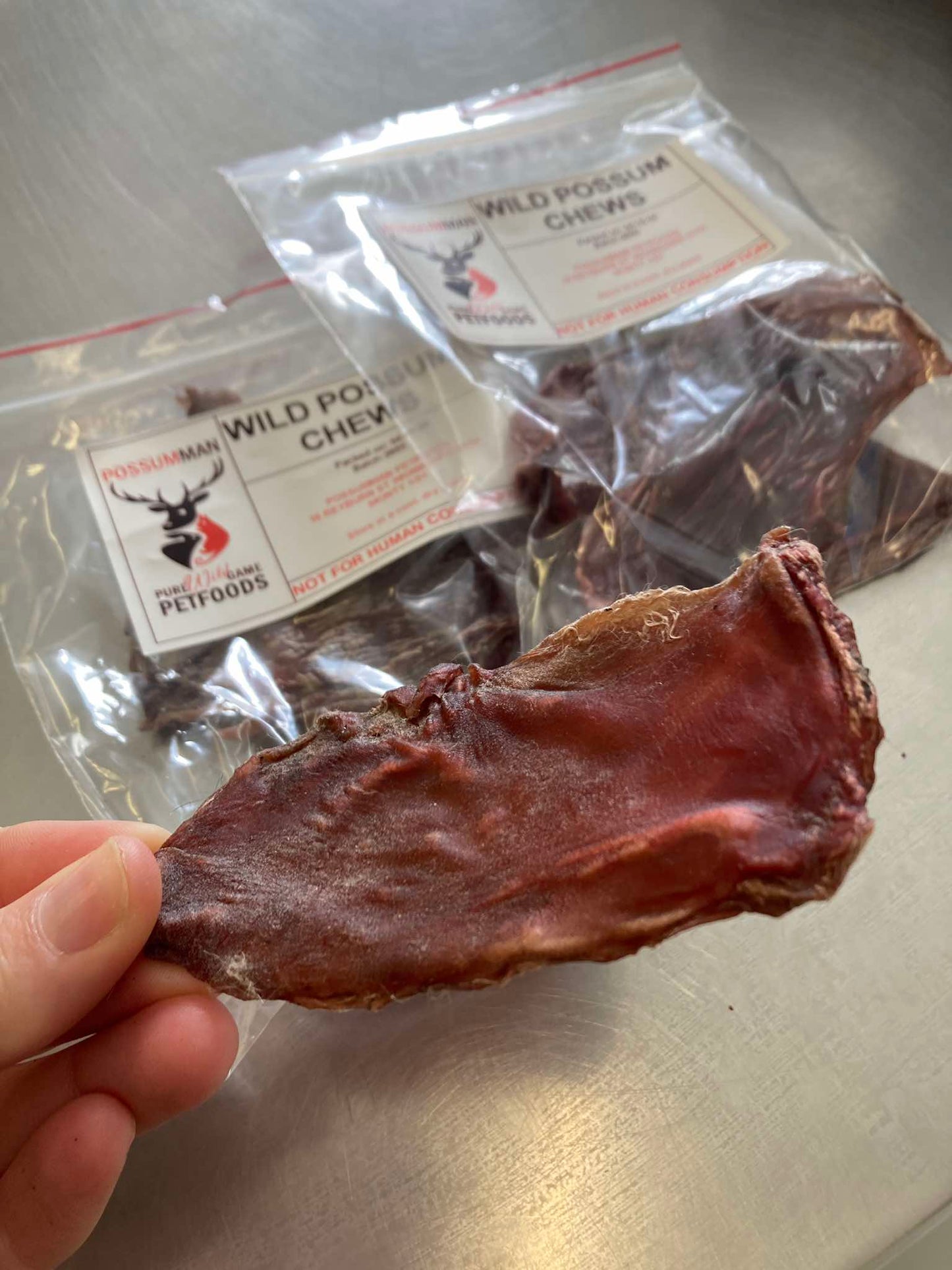 WILD POSSUM CHEWS - Dehydrated Possum Meat Treats